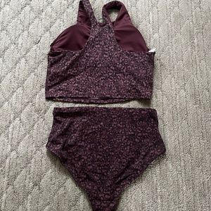 Athleta 2 piece full coverage bathing suit